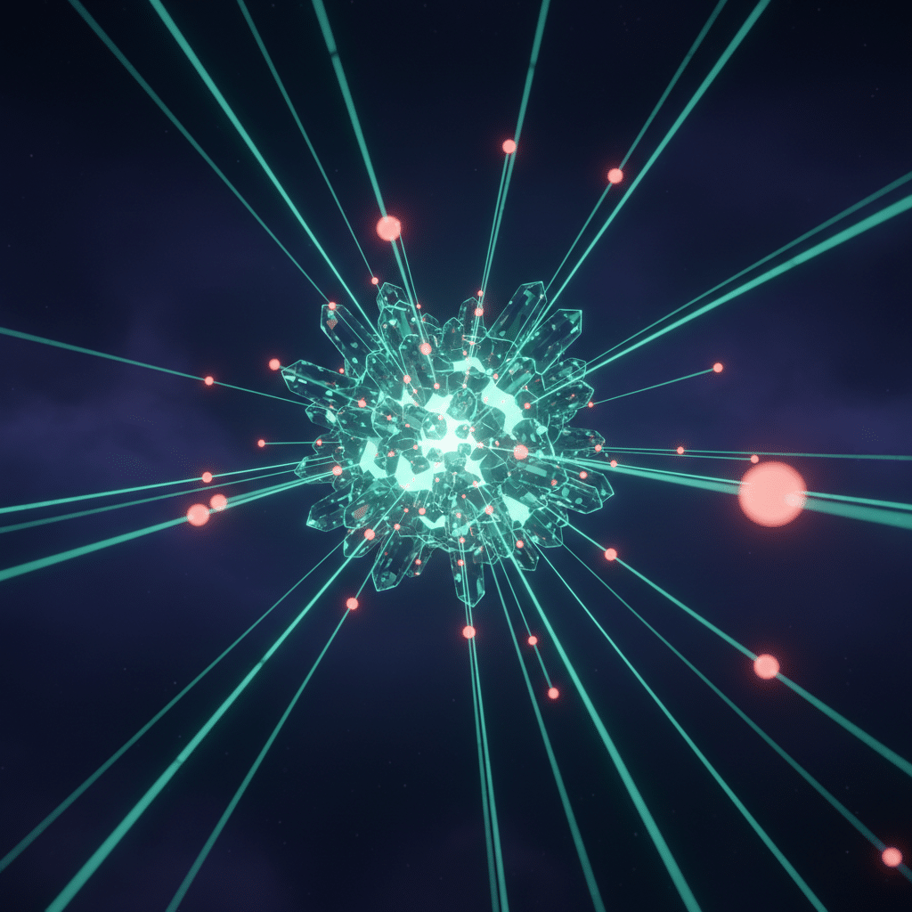 Illustration of autonomous AI agents interacting with a large language model to enhance performance