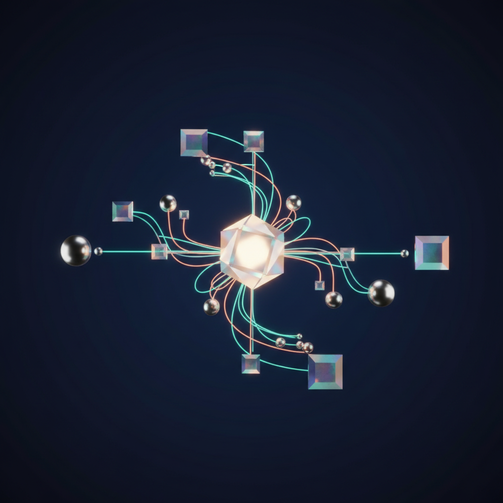 An illustration showing AI agents interacting with large language models (LLMs) to orchestrate complex tasks and build advanced AI solutions.