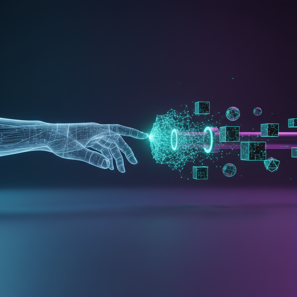 Illustration of an AI Coding Agent assisting a developer, enhancing code and productivity