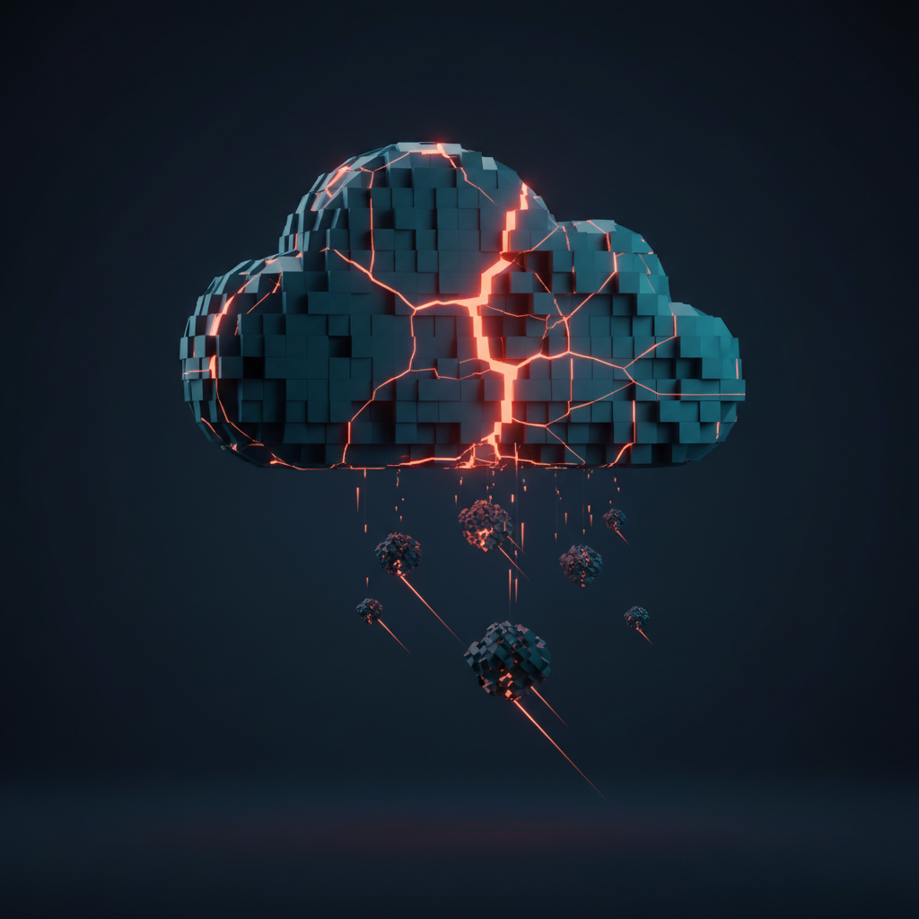 Graph depicting bearish momentum in Cloud ETFs due to Cloud Regionalization Strategy and market shifts.