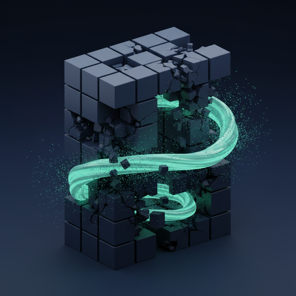 A developer looking perplexed at AI-generated code, representing the AI code generators skills crisis.