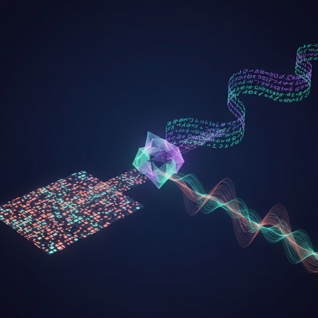 Developer working on generative AI models for multimodal applications