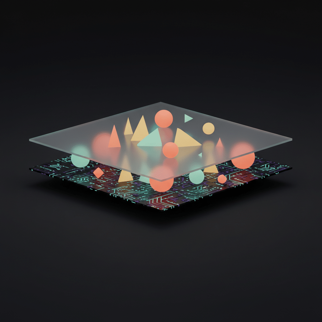 Abstract representation of data security and user privacy within an open source software environment.