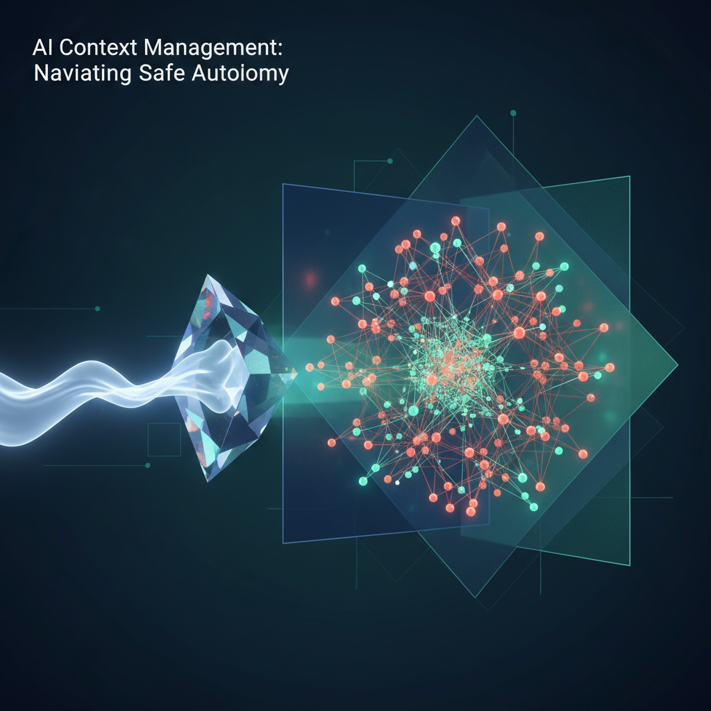 Visualizing the complex mechanisms of AI agent control and context management essential for ensuring AI safety.