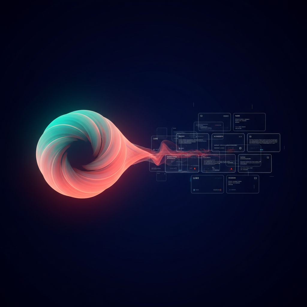 Concept art showing Generative Design UI Prototyping bridging the design-development divide with Vibe Coding.