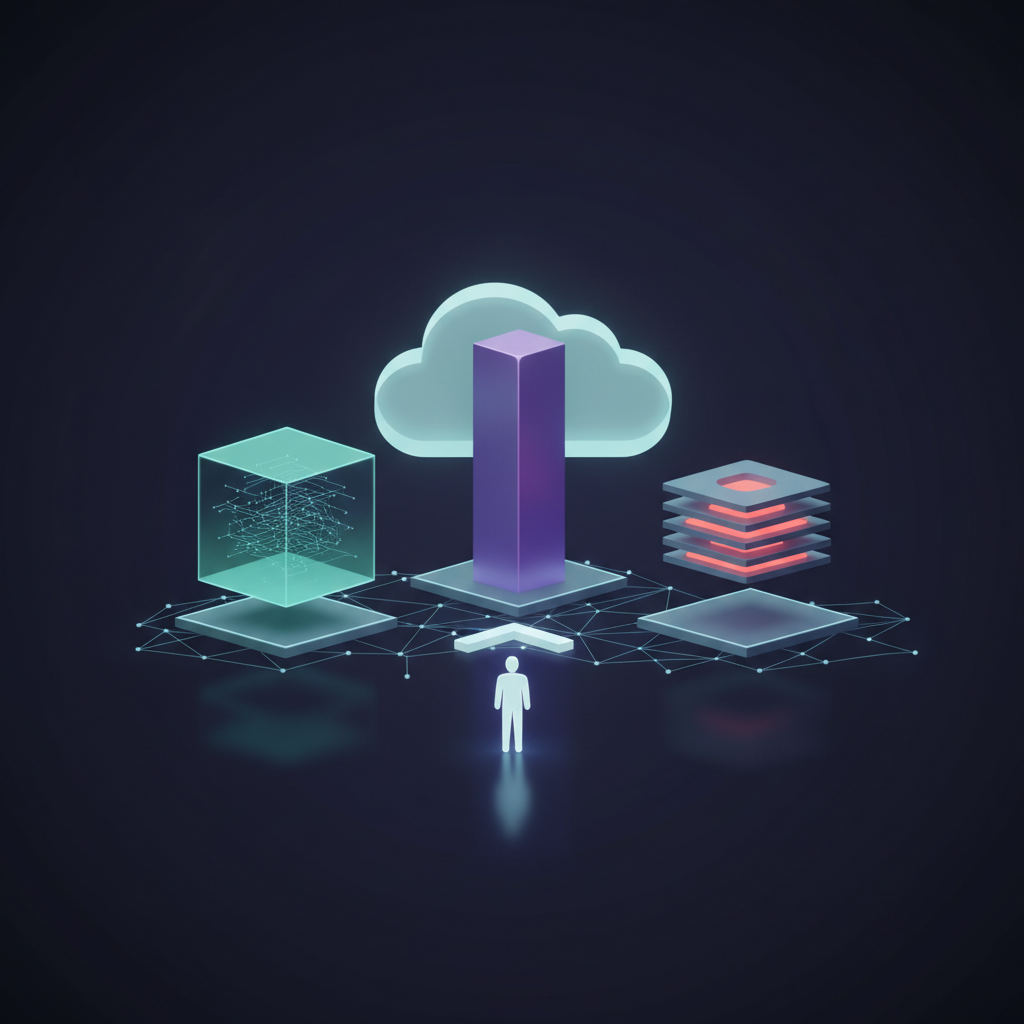 A visual Cloud Computing Platforms Comparison showing various cloud provider logos and data points for business decision making.
