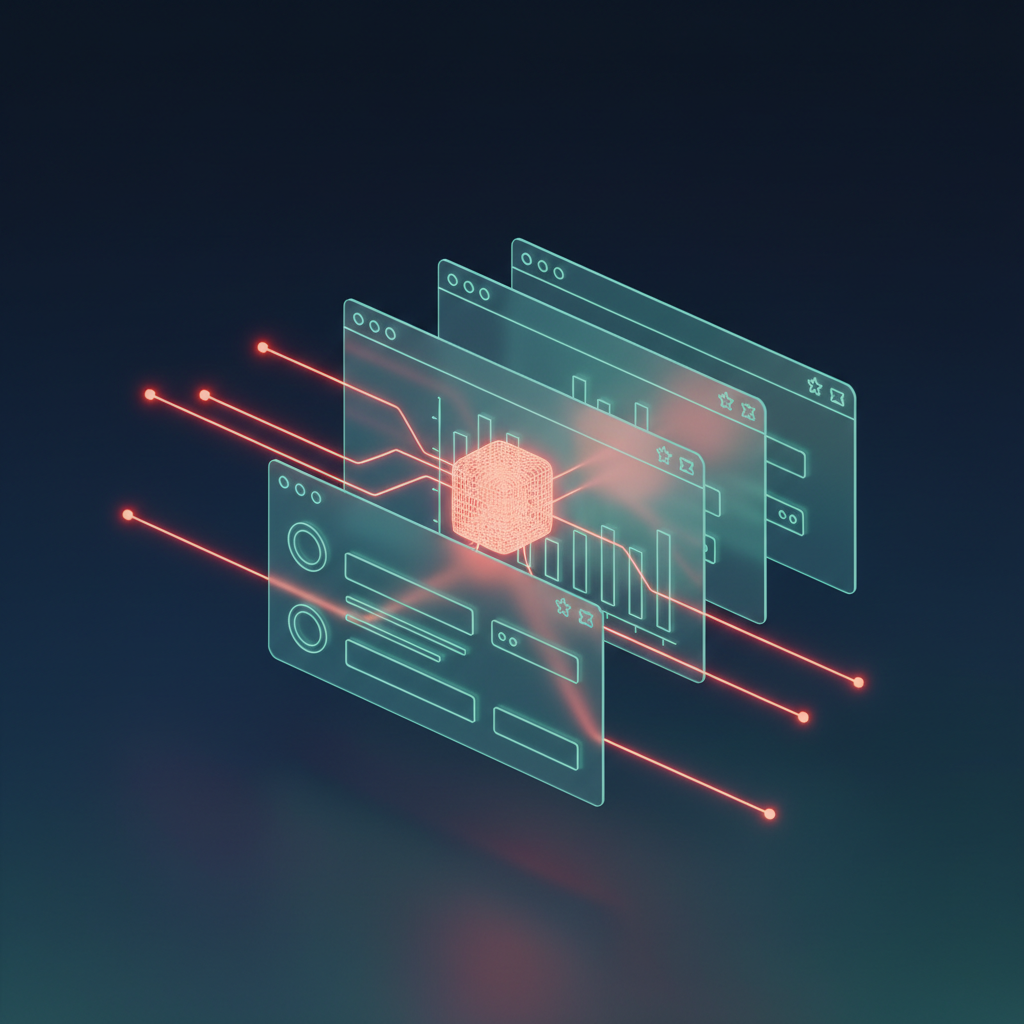 An AI agent interacting with a web browser to perform automated tasks and data collection.