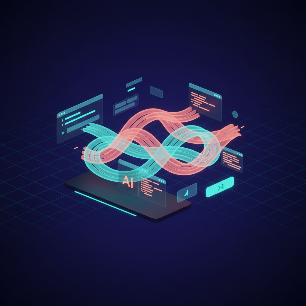 Developer utilizing AI Dev Tools to enhance code and streamline development workflows on a computer screen.