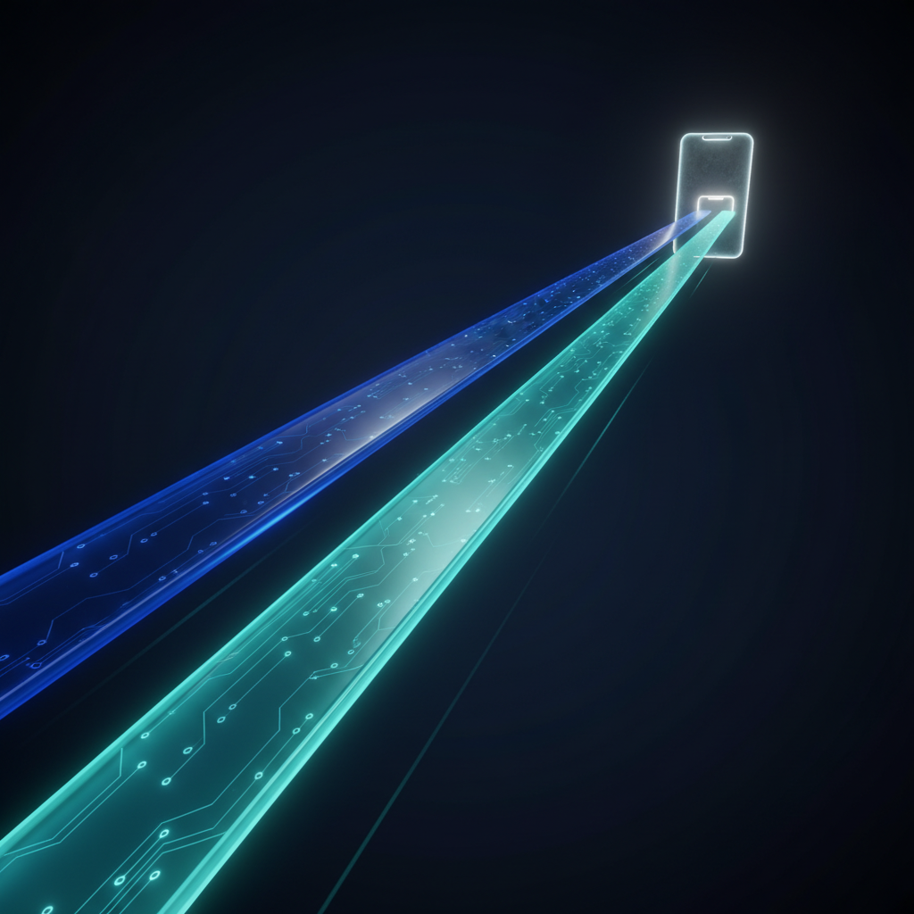 Comparison chart showing Flutter vs React Native 2026 logos and key features for mobile app development.