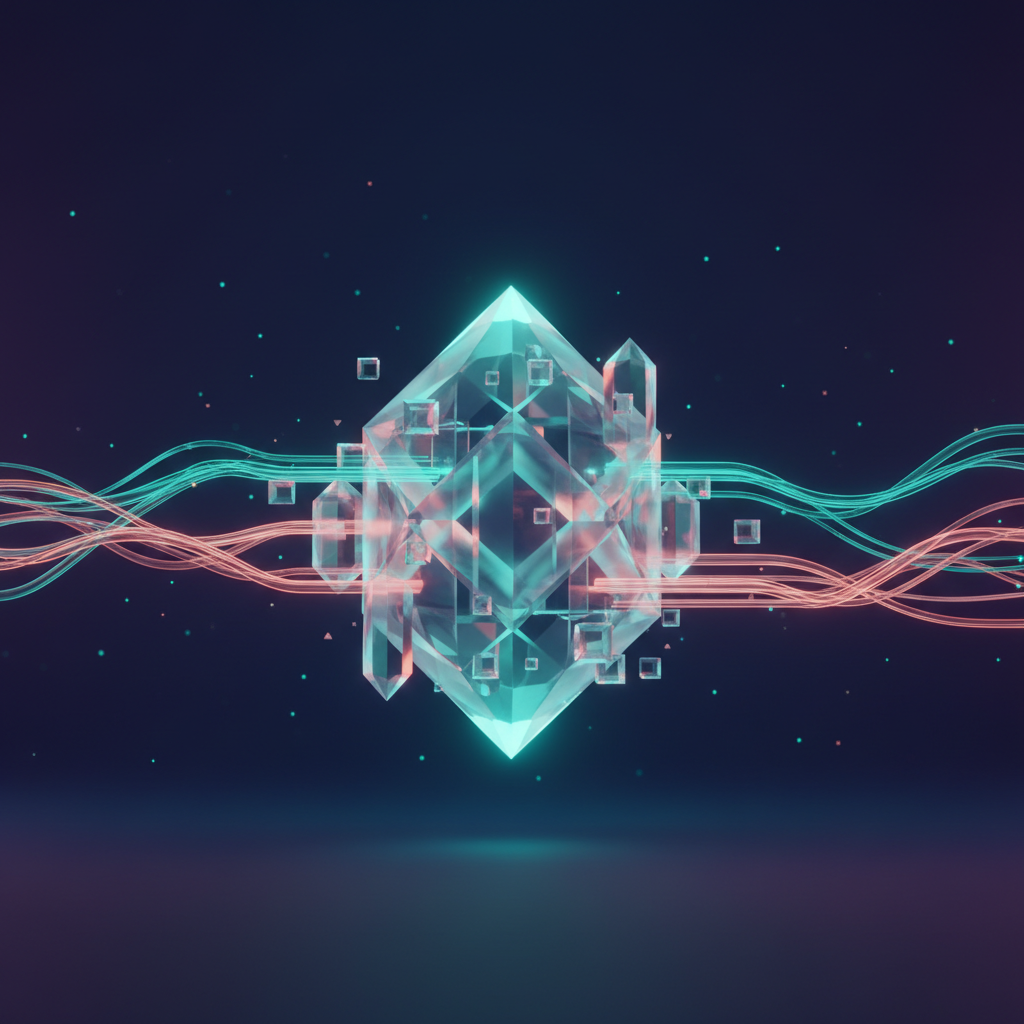 Illustration of data flowing into and out of a persistent LLM knowledge base, representing long-term memory for AI models.